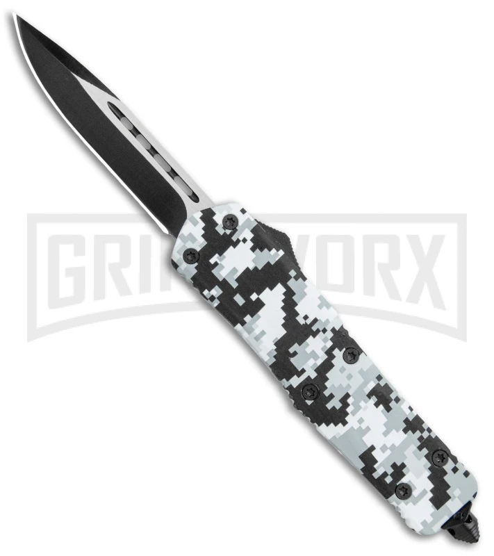 Atomic Lance OTF Automatic Knife White Camo - Two Tone Drop Point 3 Atomic Lance OTF Automatic Knife White Camo - Two Tone Drop Point