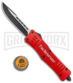 Atomic Defender Large OTF Automatic Knife Fire Dept. Red - Two Tone Drop Point 11 Atomic Defender Large OTF Automatic Knife Fire Dept. Red - Two Tone Drop Point -Best Knifes Shop Atomic Defender Large OTF Auto Fire Department Red Red TT DP GX 37324 jr bottlecap large