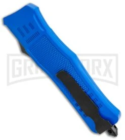 Atomic Defender Large OTF Automatic Knife Police Blue - Two Tone Dagger -Best Knifes Shop Atomic Defender Large OTF Auto Police Blue TT Dagger GX 37202 jr side large