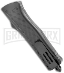 Atomic Destroyer OTF Automatic Knife Black/Tan Box Textured - Two Tone Tanto -Best Knifes Shop Atomic Defender Medium OTF Auto Black Tan Checkered TT Tanto GX 35946 jr side large