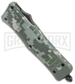 Atomic Defender Medium OTF Automatic Knife Digi Camo - (3" Recurve Two Tone) -Best Knifes Shop Atomic Defender Medium OTF Auto Digi Camo Recurve TT GX 37473 jr spine large