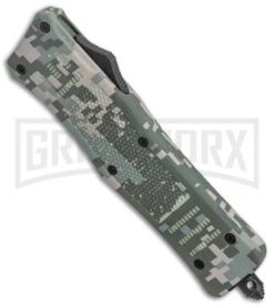 Atomic Defender Medium OTF Automatic Tanto Knife Green Digi Camo -Best Knifes Shop Atomic Defender Medium OTF Auto Digi Camo TT Tanto GX 37459 jr spine large