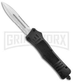 Atomic Defender Medium OTF Automatic Black Dagger Satin Serrated