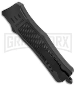 Atomic Defender Medium OTF Automatic Black Dagger Satin Serrated -Best Knifes Shop Atomic Defender Medium OTF Auto Double Serr Satin Dagger GX 37477 jr side large