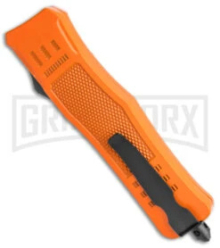 Atomic Defender Medium OTF Automatic Knife Orange - Two Tone Dagger -Best Knifes Shop Atomic Defender Medium OTF Auto Orange TT Dagger GX 38583 jr side large