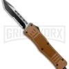 Atomic Defender Medium OTF Automatic Knife Sand Brown - Two Tone Tanto SER 1 Atomic Defender Medium OTF Automatic Knife Sand Brown - Two Tone Tanto SER -Best Knifes Shop Atomic Defender Medium OTF Auto Sand Brown TT Tanto Serr GX 37393 jr large