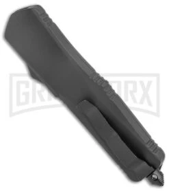 Atomic Lance Black OTF Automatic Knife - Two Tone Double Serr -Best Knifes Shop Atomic Large Shield Dagger Black OTF Auto TT Double Serr GX 38227 jr side large