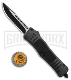 Atomic Defender Medium OTF Automatic Knife Black - Two Tone Drop Point 11 Atomic Defender Medium OTF Automatic Knife Black - Two Tone Drop Point -Best Knifes Shop Atomic Medium Defender DP Black OTF Auto TT Plain GX 34101 jr bottlecap large