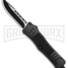 Atomic Defender Medium OTF Automatic Knife Black - Two Tone Drop Point