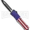 Atomic Defender Medium OTF Automatic Knife Stars & Stripes Flag Two Tone Dagger -Best Knifes Shop Atomic Medium Defender USA Flag OTF Auto Dagger TT GX 35870 jr large