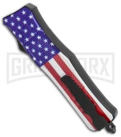 Atomic Defender Medium OTF Automatic Knife Stars & Stripes Flag Two Tone Dagger 9 Atomic Defender Medium OTF Automatic Knife Stars & Stripes Flag Two Tone Dagger -Best Knifes Shop Atomic Medium Defender USA Flag OTF Auto Dagger TT GX 35870 jr side large