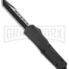 Atomic Lance Tanto Black OTF Auto Knife - Two Tone Plain -Best Knifes Shop Atomic Shield Large Tanto Black OTF Auto TT GX 38228 jr large