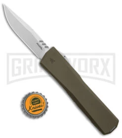 Axial Shift Clip Point D/A OTF Automatic Knife OD Green (3.25" Stonewash S35VN) -Best Knifes Shop Axial Shift OTF OD Green CP Satin BHQ 146930 jr bottlecap large