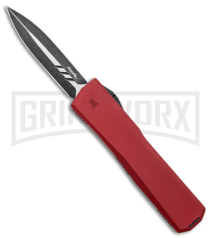 Axial Shift Red D/A OTF Automatic Knife - Dagger Blackwash S35VN 3 Axial Shift Red D/A OTF Automatic Knife - Dagger Blackwash S35VN