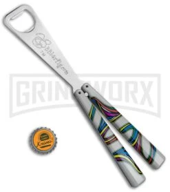 BB Barfly Abstract Wave Bottle Opener Butterfly Trainer -Best Knifes Shop BB Barfly Bottle Opener Butterfly Trainer Abstract Wave BHQ 82967 jr bottlecap large