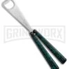 BB Barfly Green Circuit Bottle Opener Butterfly Trainer - Satin 2 BB Barfly Green Circuit Bottle Opener Butterfly Trainer - Satin -Best Knifes Shop BB Barfly Bottle Opener Butterfly Trainer Circuit Green Black BHQ 75545 jr large