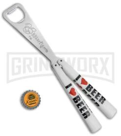 BB Barfly I Heart Beer Bottle Opener Butterfly Trainer -Best Knifes Shop BB Barfly Bottle Opener Butterfly Trainer I Heart Beer BHQ 82966 jr bottlecap large