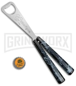 BB Barfly Scratched Metal Bottle Opener Butterfly Trainer -Best Knifes Shop BB Barfly Bottle Opener Butterfly Trainer Scratched Metal BHQ 82969 jr bottlecap large