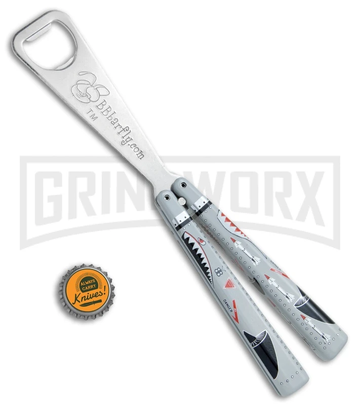 BB Barfly Shark Teeth Bottle Opener Butterfly Trainer - Satin 6 BB Barfly Shark Teeth Bottle Opener Butterfly Trainer - Satin - Image 4