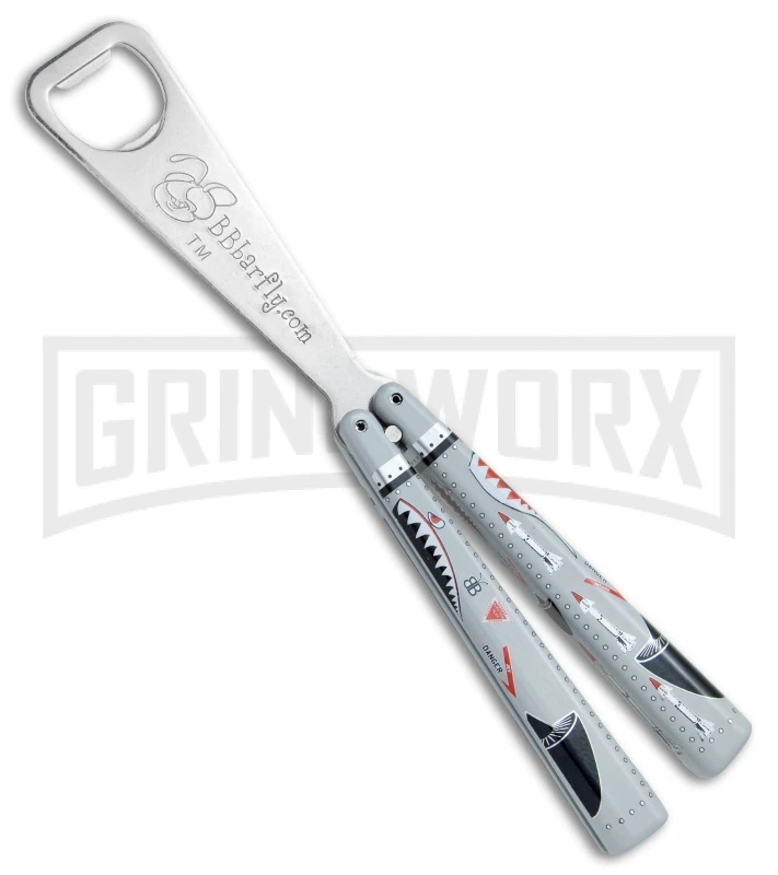 BB Barfly Shark Teeth Bottle Opener Butterfly Trainer - Satin 3 BB Barfly Shark Teeth Bottle Opener Butterfly Trainer - Satin