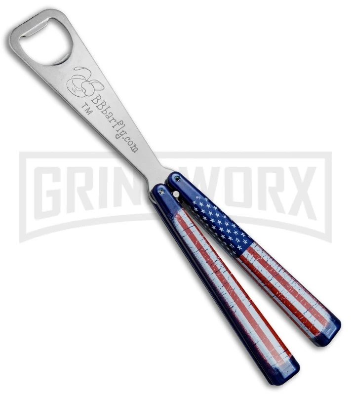 BB Barfly Wild American Flag Bottle Opener Butterfly Trainer 4TH18 3 BB Barfly Wild American Flag Bottle Opener Butterfly Trainer 4TH18
