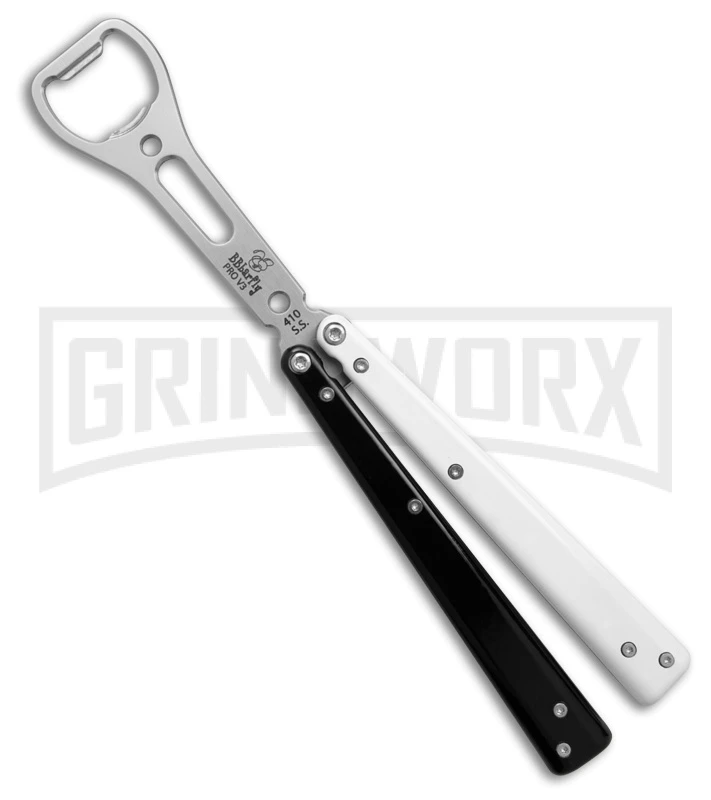 BB Barfly Pro V3 Black/White Bottle Opener Butterlfy Trainer 3 BB Barfly Pro V3 Black/White Bottle Opener Butterlfy Trainer