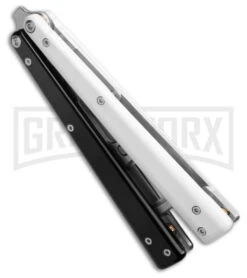 BB Barfly Pro V3 Black/White Bottle Opener Butterlfy Trainer 6 BB Barfly Pro V3 Black/White Bottle Opener Butterlfy Trainer -Best Knifes Shop BB Barfly Pro V3 Black White Bottle Opener Butterlfy Trainer BHQ 87776 td spine large