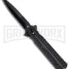 Dwarf Black Balisong Butterfly Knife - Black Plain 2 Dwarf Black Balisong Butterfly Knife - Black Plain -Best Knifes Shop BP black butterfly wg860 large
