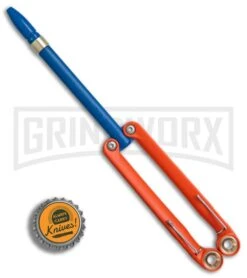 BaliYo By Spyderco Butterfly Pen Flipper Orange/Blue -Best Knifes Shop BaliYo by Spyderco Butterfly Pen Fisher Space Pen Orange Blue USA Made BHQ 71880 er bottlecap large