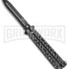 Bear OPS Bear Song V Sim Carbon Fiber Balisong Butterfly Knife - Black Plain 1 Bear OPS Bear Song V Sim Carbon Fiber Balisong Butterfly Knife - Black Plain -Best Knifes Shop Bear OPS Bear Song 500 Butterfly Sim Carbon Fiber Black BHQ 35746 jr large