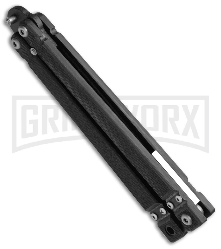 Bear OPS Bear-Song II Black Balisong Butterfly Knife (4.5" Black/Trainer Plain) 7 Bear OPS Bear-Song II Black Balisong Butterfly Knife (4.5" Black/Trainer Plain) - Image 5