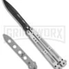 Bear OPS Bear Song IV Silver Balisong Butterfly Knife W/Trainer - Black Plain