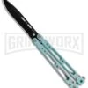 Bear Ops Bear Song IV Cyan Speckle Blue Butterfly Knife - Black -Best Knifes Shop Bear Ops Bear Song IV Butterfly Cyan Speckle Blue Black B 400 AICY B BHQ 83465 jr large
