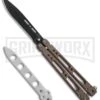 Bear OPS Bear Song IV Dark Sand Balisong Butterfly Knife W/Trainer - Black Plain -Best Knifes Shop Bear Ops Bear Song IV Light Sand trainer black BHQ 78831 er 2 large