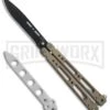 Bear OPS Bear Song IV Light Sand Balisong Butterfly Knife W/Trainer - Black -Best Knifes Shop Bear Ops Bear Song IV Light Sand trainer black BHQ 78831 er large