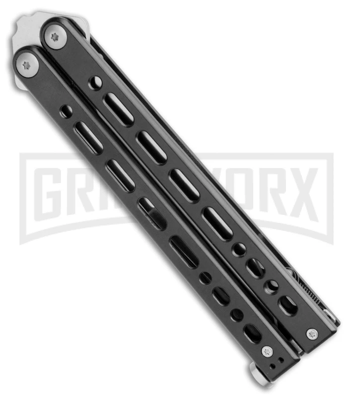 Bear Ops Bear Song VIII Black Butterfly Knife - Bayonet Satin Plain 4 Bear Ops Bear Song VIII Black Butterfly Knife - Bayonet Satin Plain - Image 2