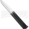 Bear Ops Bear Song VIII Black Butterfly Knife - Clip Point Satin Plain -Best Knifes Shop Bear Ops Bear Song VIII Butterfly CP Black Steel Satin BHQ 107303 jr large