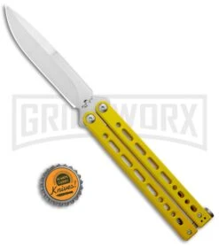 Bear Ops Bear Song VIII Yellow Butterfly Knife - Bayonet Satin Plain 9 Bear Ops Bear Song VIII Yellow Butterfly Knife - Bayonet Satin Plain -Best Knifes Shop Bear Ops Bear Song VIII Butterfly Yellow CP Satin B 820 SSYW S BHQ 124145 jr bottlecap large