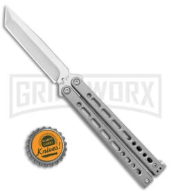 Bear Ops Bear Song VIII Small Gray Butterfly Knife - Tanto Satin Plain -Best Knifes Shop Bear Ops Bear Song VIII Small Butterfly Gray Satin Tanto BHQ 145127 jr bottlecap large