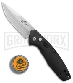 Bear OPS Bold Action X Black Aluminium Automatic Knife - Bead Blast Plain -Best Knifes Shop Bear Ops Bold Action X black aluminum BB BHQ 82584 er bottlecap large