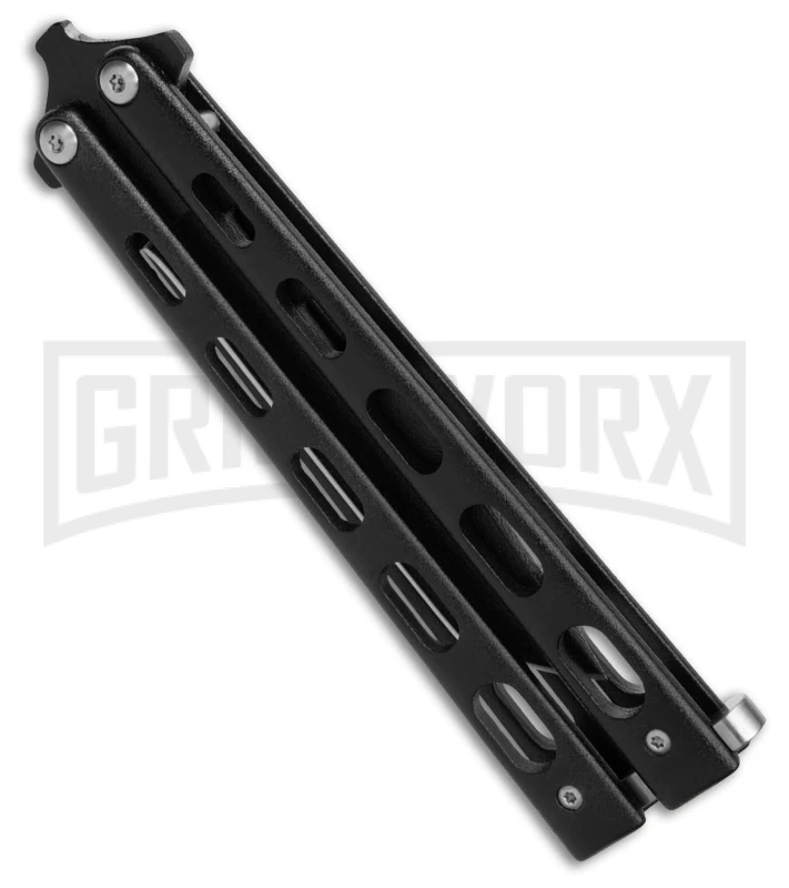 Bear & Son 115B Tanto Black Butterfly Knife - Black Plain 4 Bear & Son 115B Tanto Black Butterfly Knife - Black Plain - Image 2