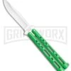 Bear & Son Knives Green Large 117 Balisong Butterfly Knife - Satin Plain