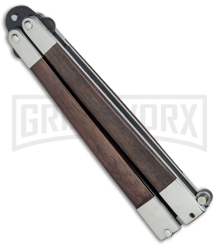 Bear & Son Black Walnut Butterfly Knife - Black Plain 5 Bear & Son Black Walnut Butterfly Knife - Black Plain - Image 3