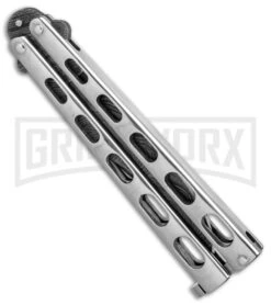 Bear & Son Knives SS14D Stainless Steel Butterfly Knife - Clip Point Damascus 8 Bear & Son Knives SS14D Stainless Steel Butterfly Knife - Clip Point Damascus -Best Knifes Shop Bear Son Clip Point Butterfly SS Damascus BHQ 88016 er spine large