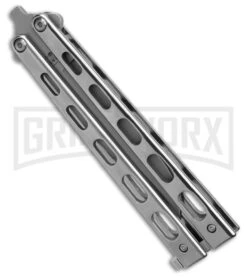 Bear & Son Knives SS14 Stainless Steel Butterfly Knife - Clip Point Bead Blast 7 Bear & Son Knives SS14 Stainless Steel Butterfly Knife - Clip Point Bead Blast -Best Knifes Shop Bear Son Knives SS14 Stainless Steel Butterfly Knife CP BB BHQ 87939 td side large