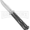 Bear & Son Knives Gray Large 117 Balisong Butterfly Knife - Satin Plain 2 Bear & Son Knives Gray Large 117 Balisong Butterfly Knife - Satin Plain -Best Knifes Shop Bear and Son 117 Large Butterfly Gray Satin BC117 BHQ 39154 jr large