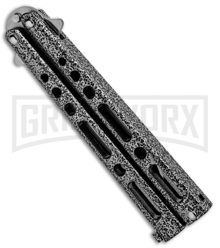 Bear & Son Knives Gray Large 117 Balisong Butterfly Knife - Satin Plain 4 Bear & Son Knives Gray Large 117 Balisong Butterfly Knife - Satin Plain - Image 2