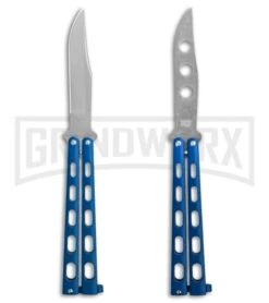 Bear & Son 114BL & 114BLTR Blue Butterfly Knife 2-Pack