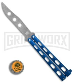 Bear & Son 114BL & 114BLTR Blue Butterfly Knife 2-Pack -Best Knifes Shop Bear and Son 2 Pack Butterfly Special Blue BHQ 88811 er trainer bottlecap large