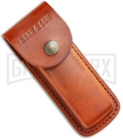 Bear And Son Black G-10 Automatic Lockback Knife - Satin Plain GA97 -Best Knifes Shop Bear and Son Auto LB Black G 10 Satin GA97 BHQ 120902 jr sheath large